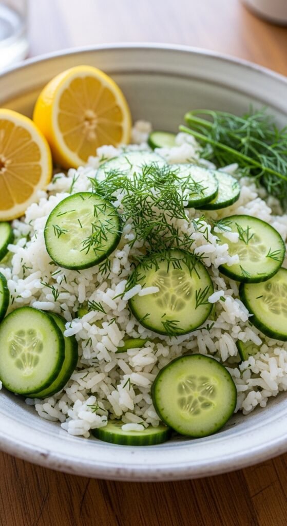 Cucumber and Dill Rice Salad