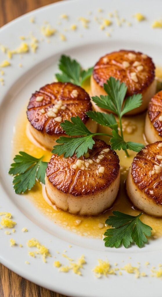 Seared Scallops with Garlic Butter
