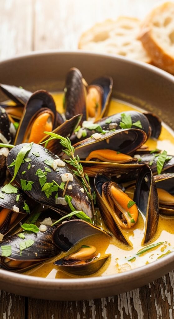 Mussels in White Wine Sauce