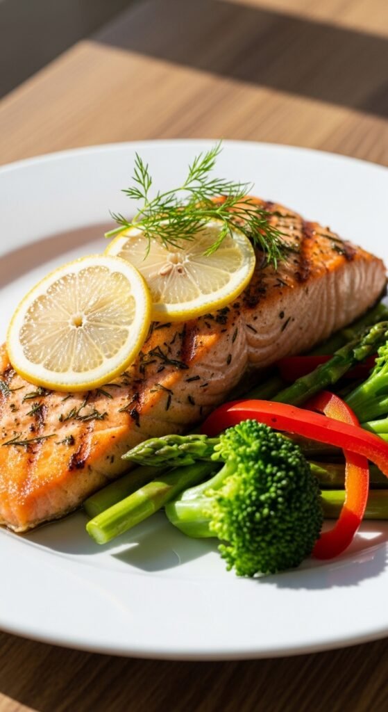 Baked Salmon with Lemon and Dill