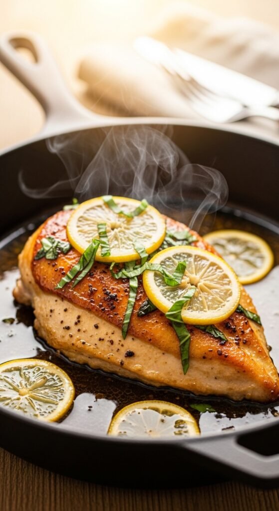 Lemon Basil Chicken Skillet