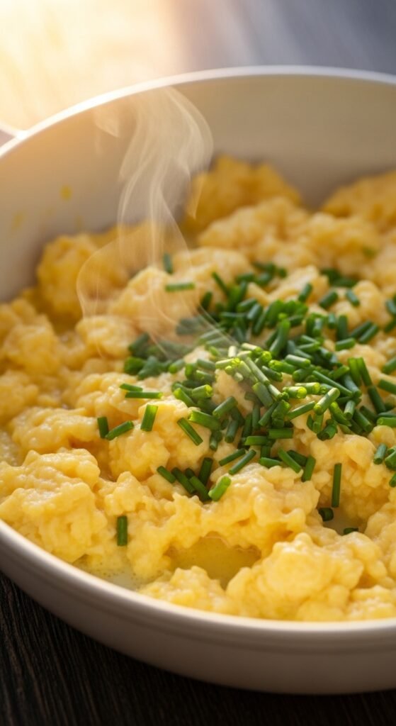 Chive Scrambled Eggs
