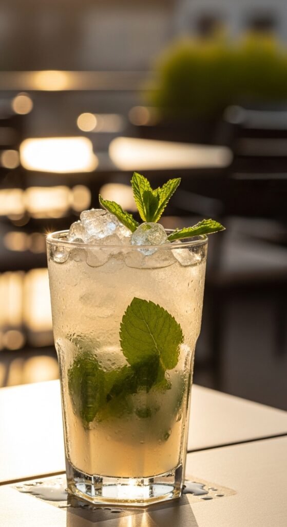 Mint Lemonade with Crushed Ice