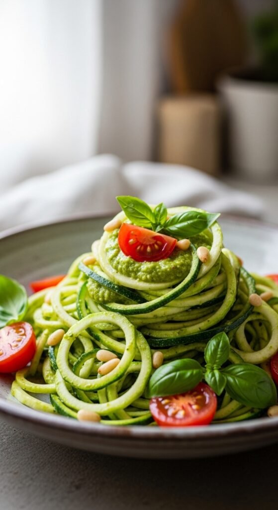 Pesto Zucchini Noodles