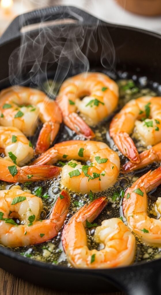 Parsley Garlic Shrimp Skillet