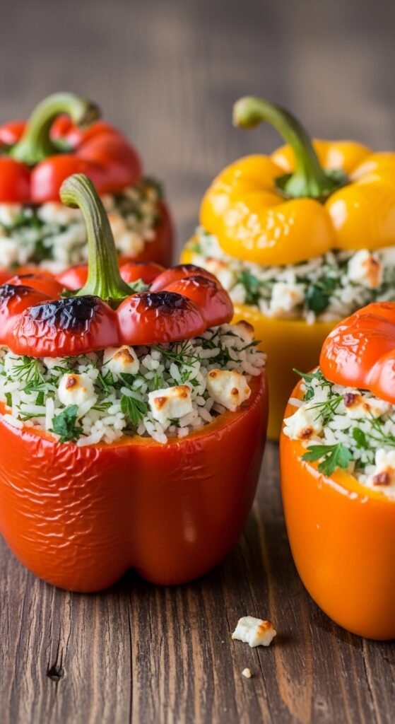 Herb and Feta Stuffed Peppers