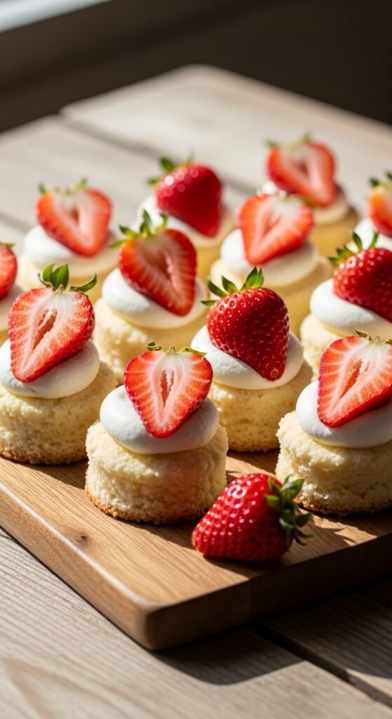 Strawberry Shortcake Bites