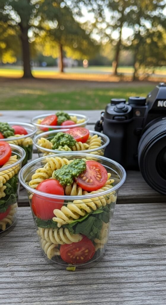 Pesto Pasta Salad Cups