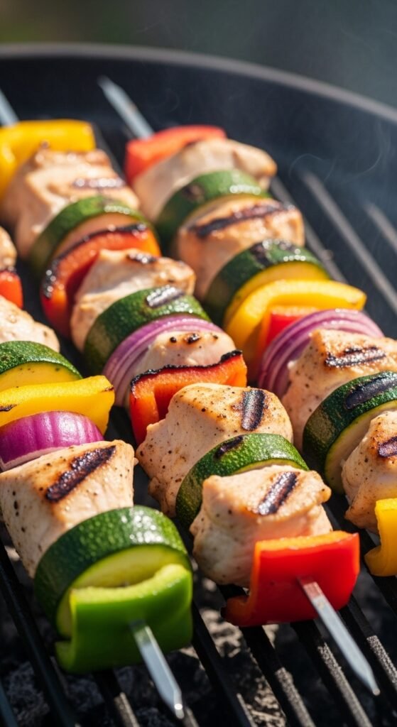 Grilled Chicken and Veggie Skewers