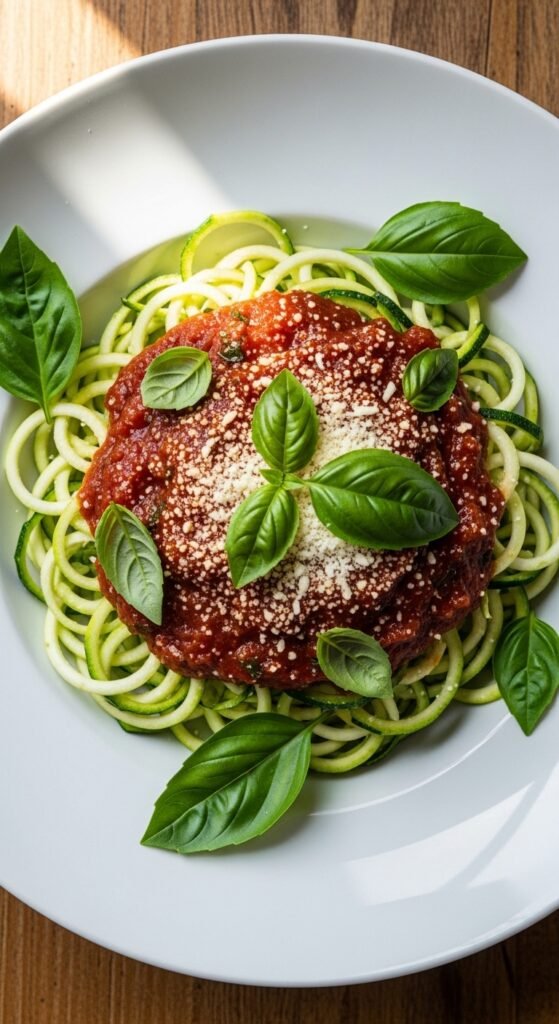Zucchini Noodles with Marinara Sauce