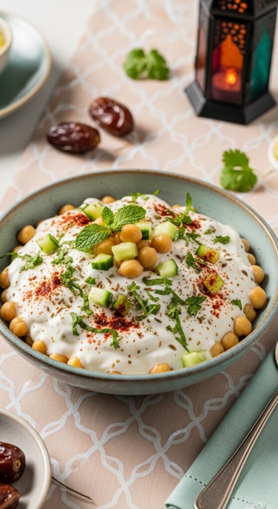 Chickpea and Cucumber Yogurt Chaat