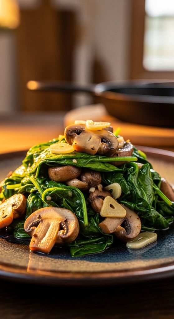 Mushroom and Spinach Stir-Fry