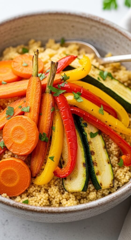 Roasted Veggie Couscous Bowls