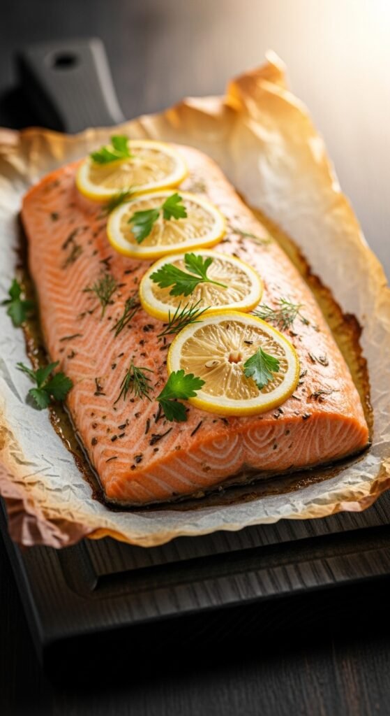 Baked Lemon Garlic Salmon