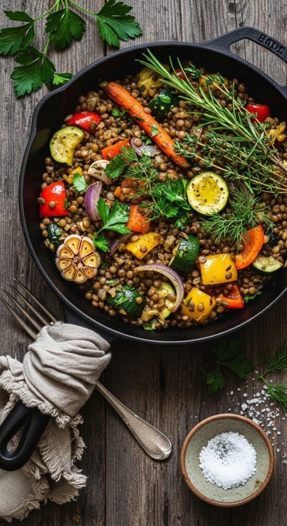Spring Lentil Skillet