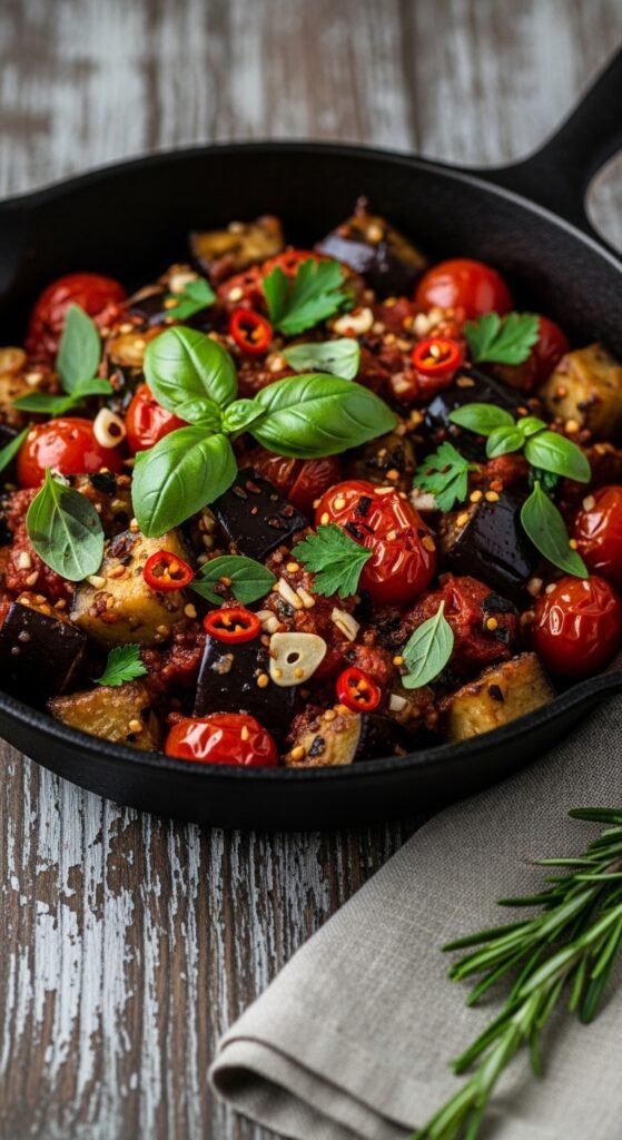 Eggplant and Tomato Skillet