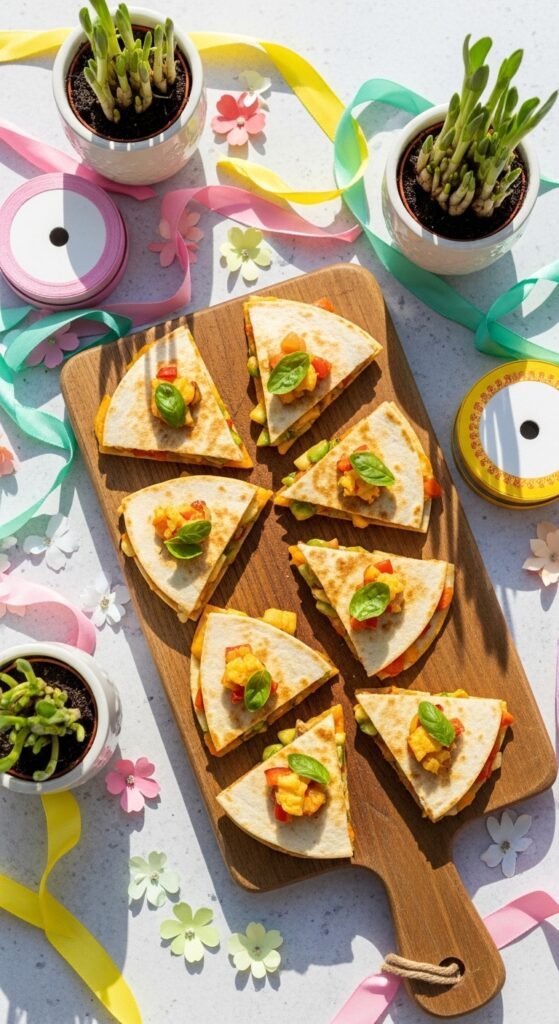 Mini Veggie Quesadilla Wedges