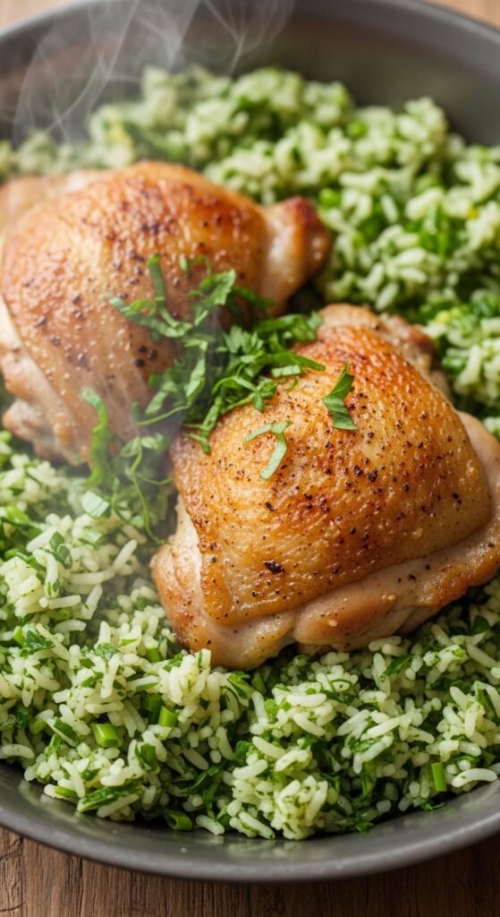 One-Pan Chicken and Herb Rice