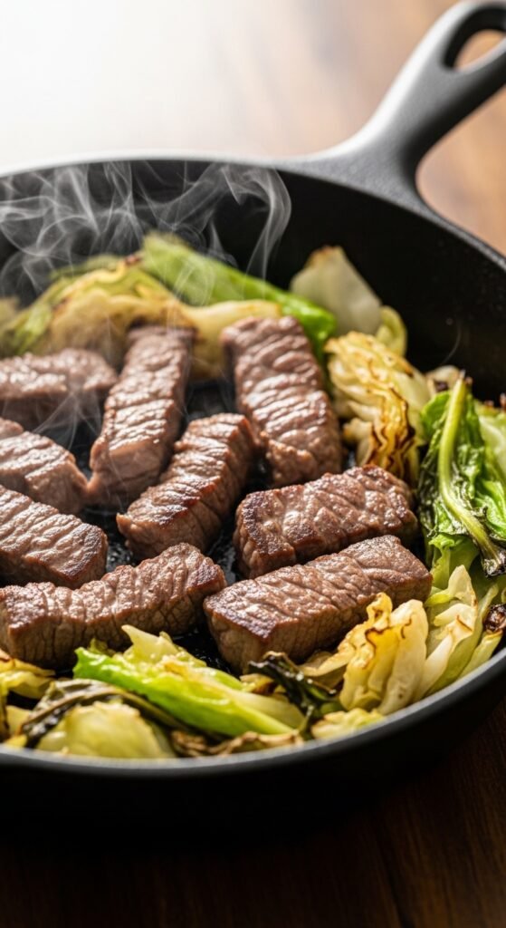 One-Pot Beef and Cabbage Skillet