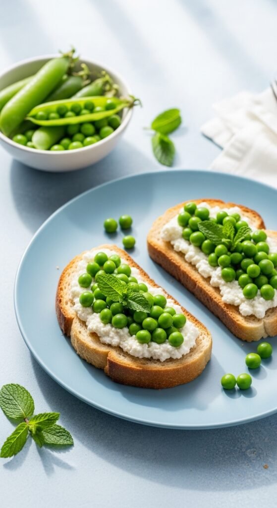Pea and Ricotta Toasts