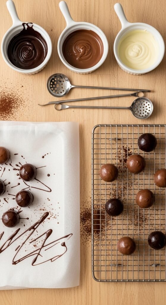 Set Up a Dipping Station Before You Melt