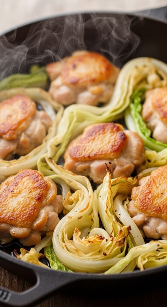 Skillet Chicken and Cabbage Dinner