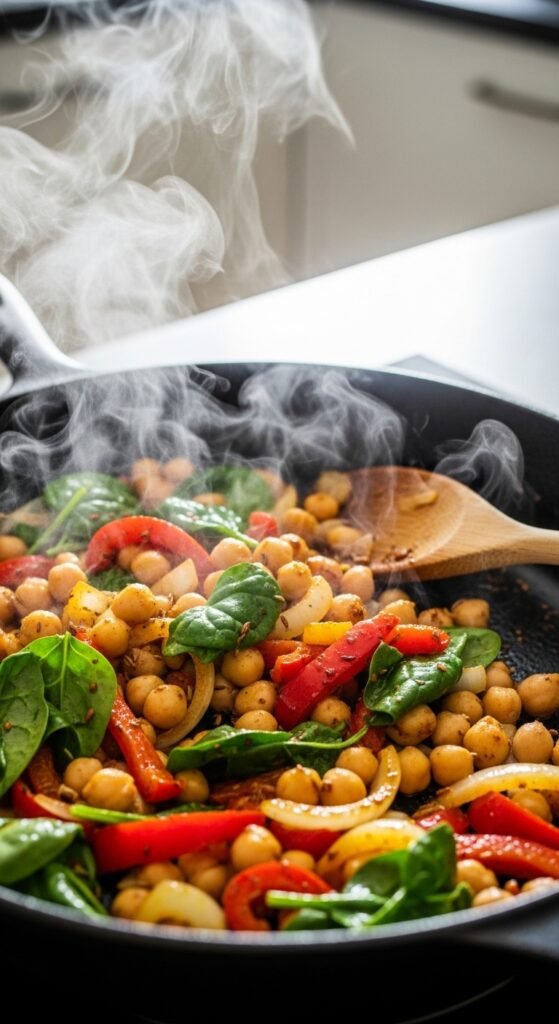 Spiced Chickpea Skillet With Vegetables