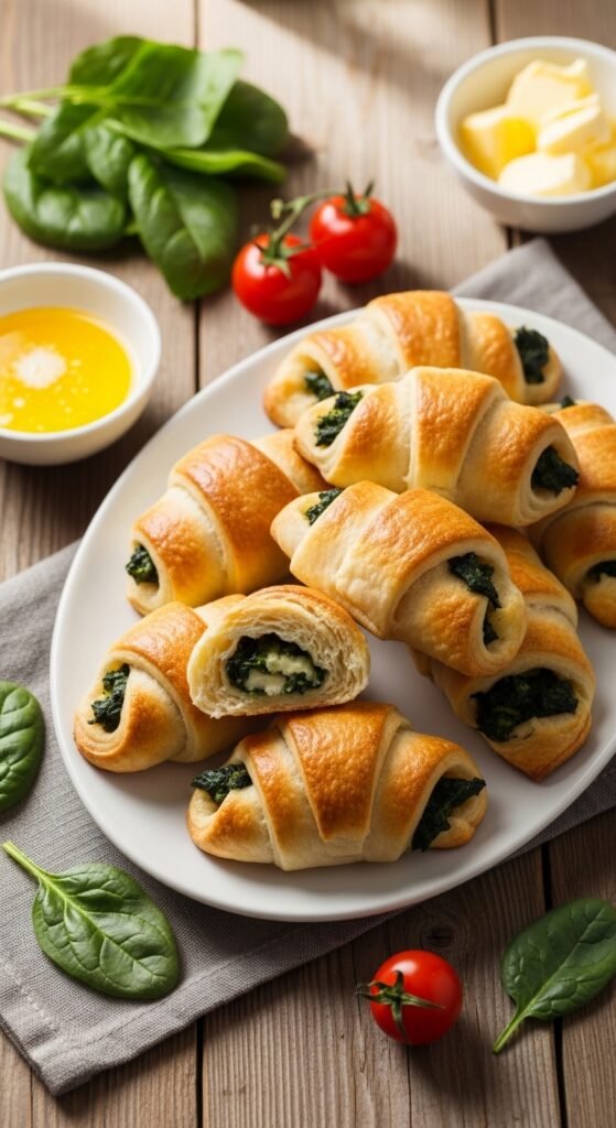Spinach Stuffed Crescent Rolls