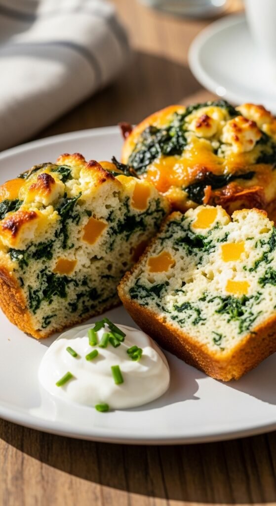 Spinach and Cheese Breakfast Muffins