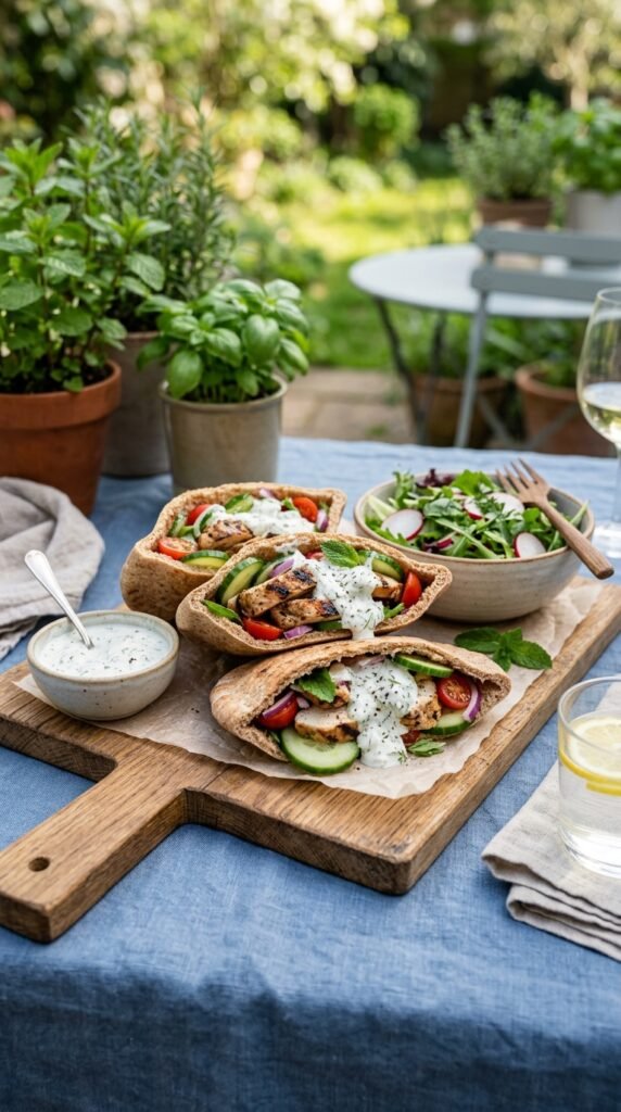 Chicken and Cucumber Pita Pockets