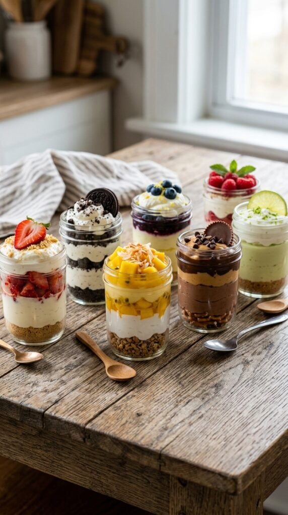 How to make no bake dessert jars