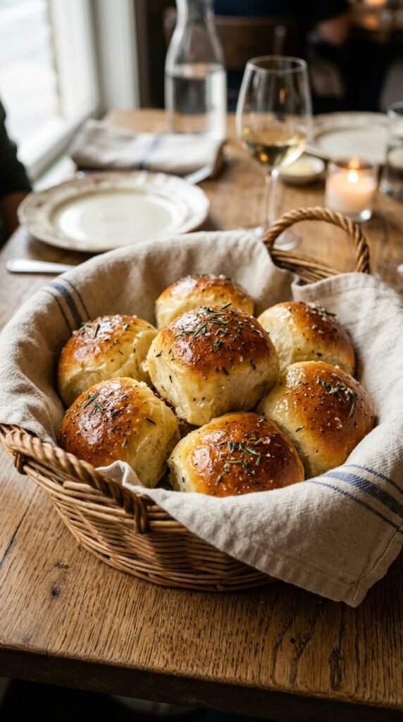 Soft Dinner Rolls with Herbs