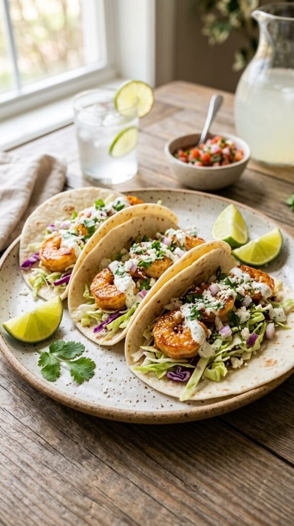 Honey Lime Shrimp Tacos