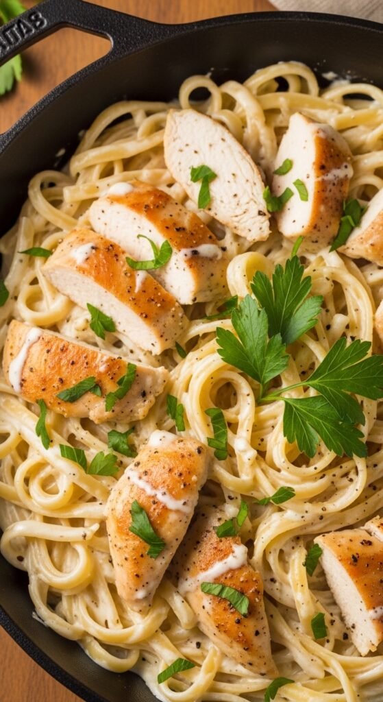 Skillet Chicken Alfredo