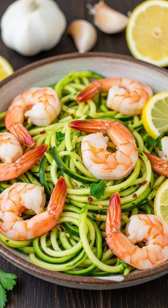 Shrimp and Zucchini Noodles