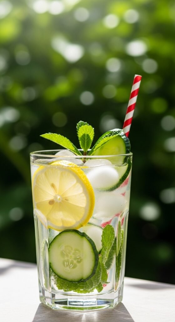 Lemon Cucumber Mint Water