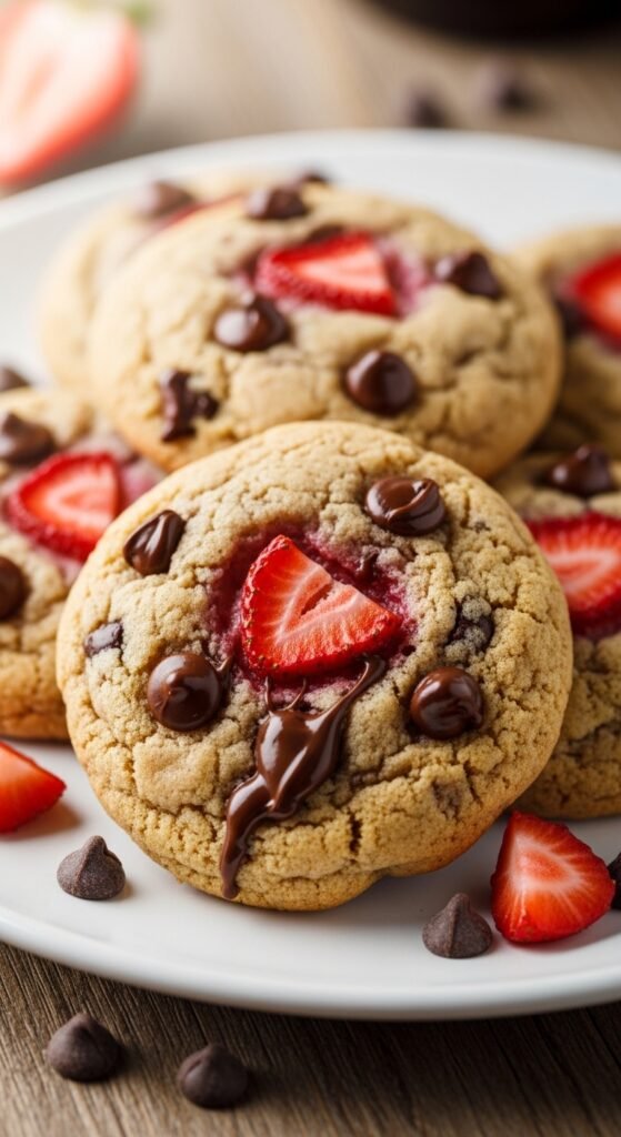Strawberry Chocolate Chip Cookies