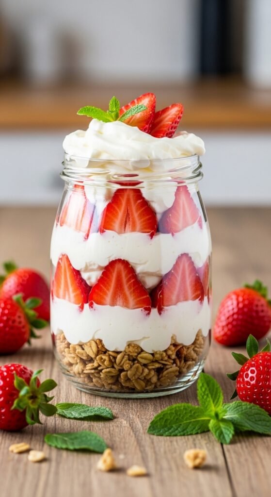 Strawberry and Cream Parfaits