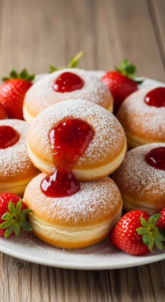 Strawberry-Filled Donuts
