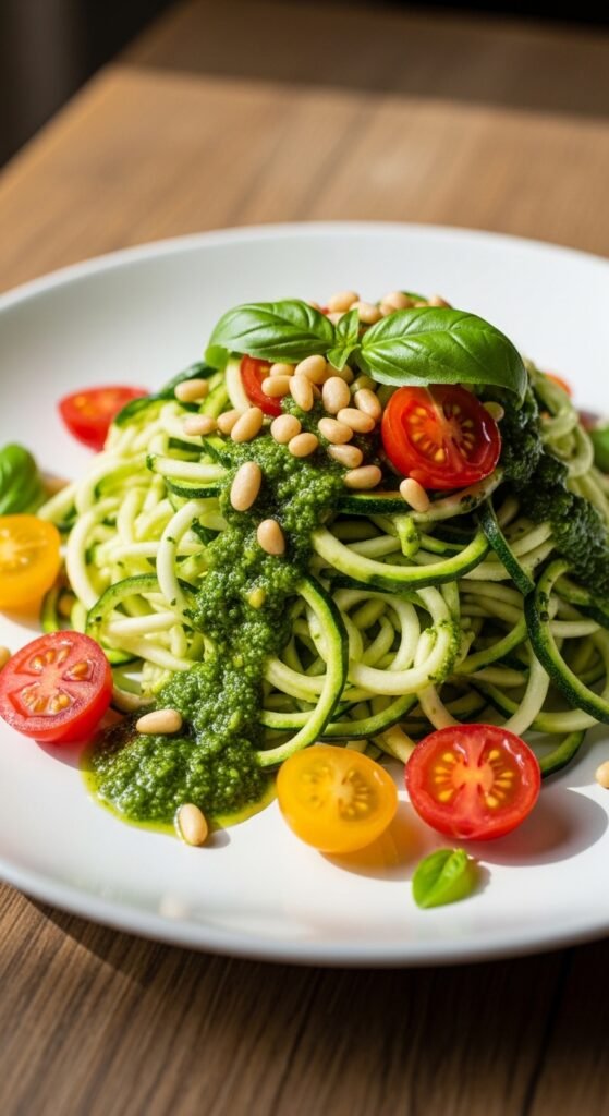 Zucchini Noodles with Pesto