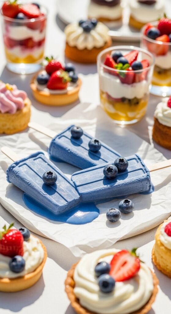 Blueberry Yogurt Popsicles