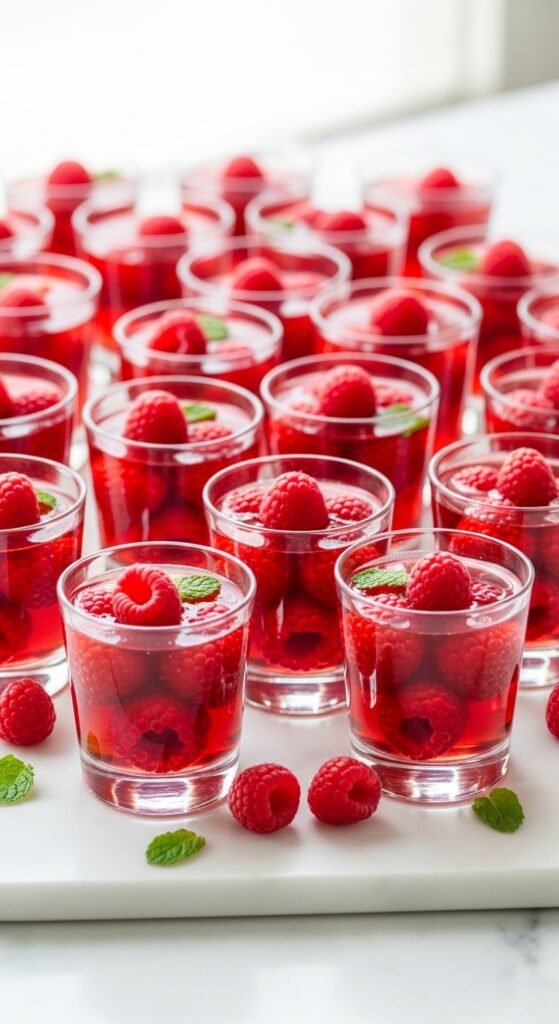 Raspberry Gelatin Cups
