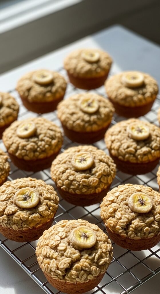 Mini Banana Oat Muffins