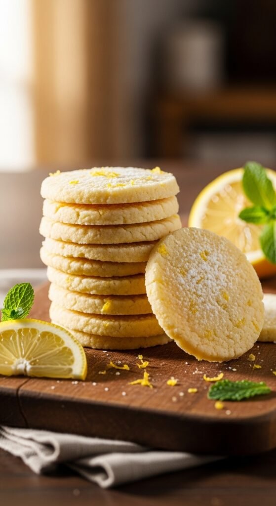 Lemon Shortbread Thins