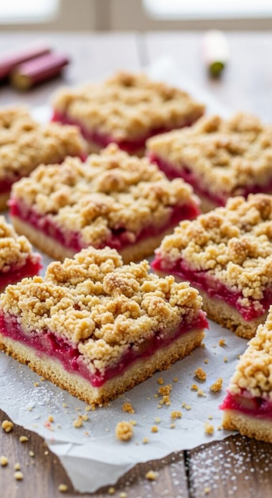 Rhubarb Streusel Bars