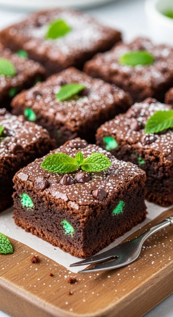 Mint Chocolate Chip Brownies