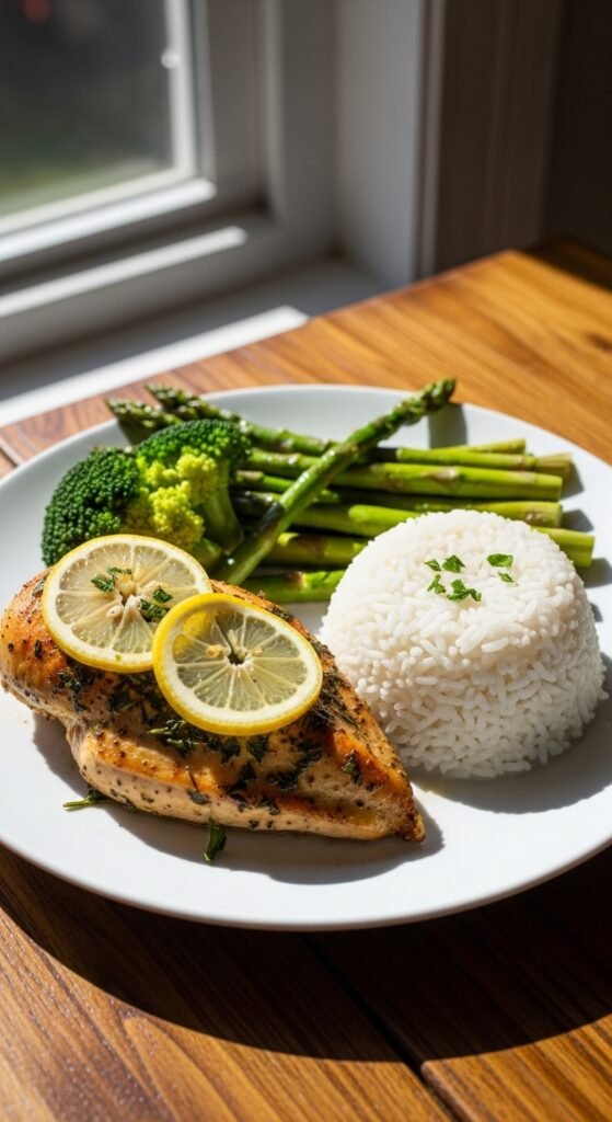 Lemon Herb Chicken with Rice