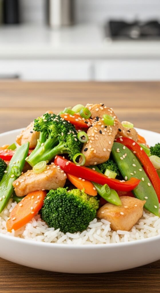 Chicken Stir-Fry with Rice