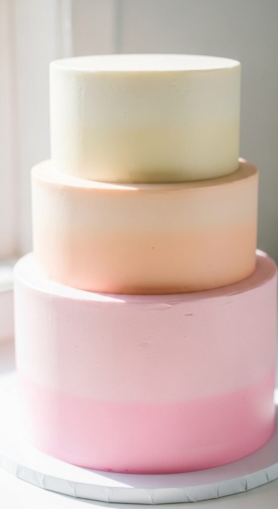 Pastel Ombre Birthday Cake