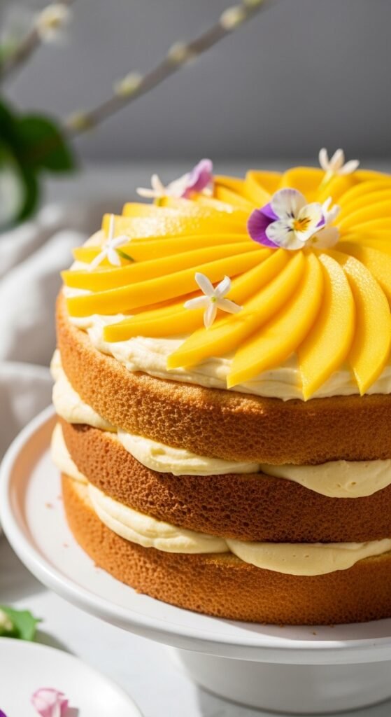 Mango Cream Celebration Cake